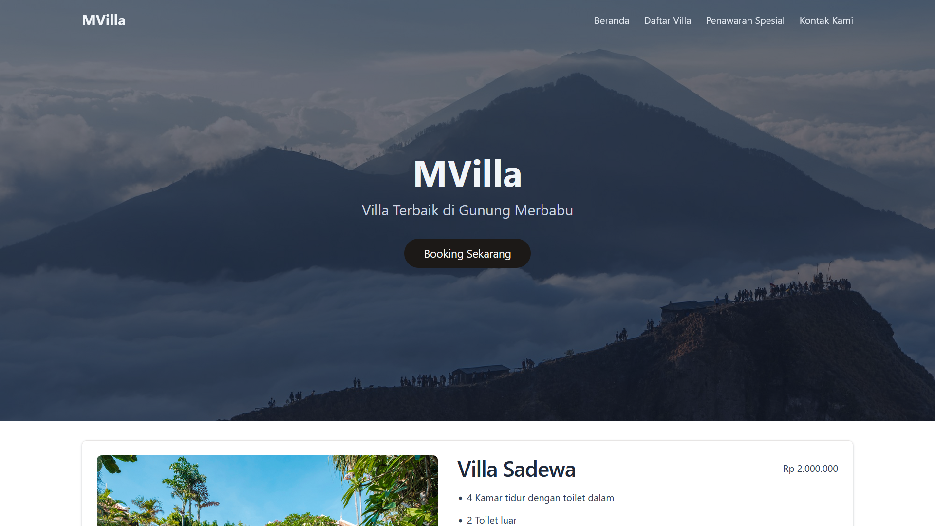 Website MVilla